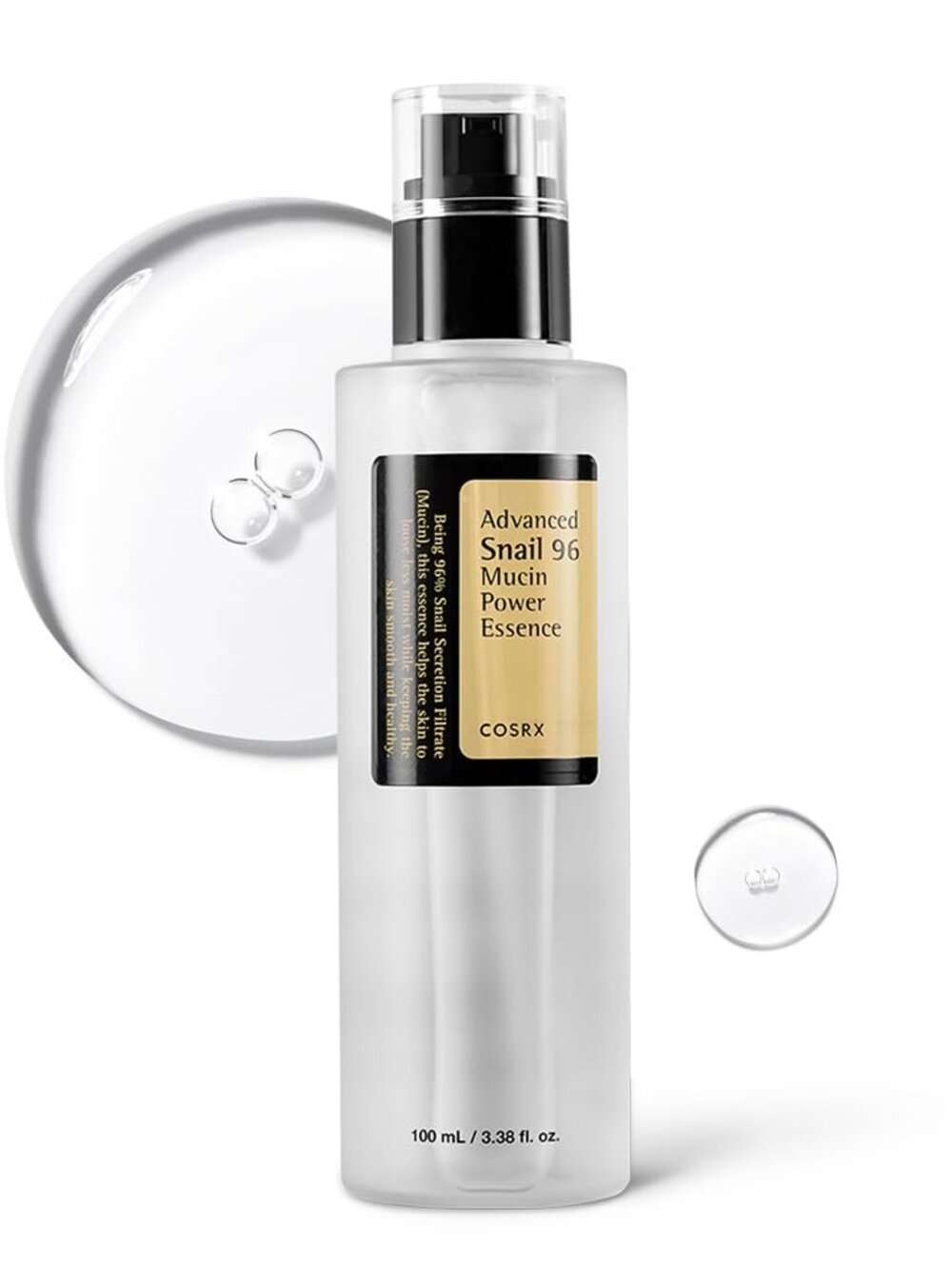 COSRX Snail Mucin 96% Repairing Serum for Sooothing & Hydrating 3.38 oz.